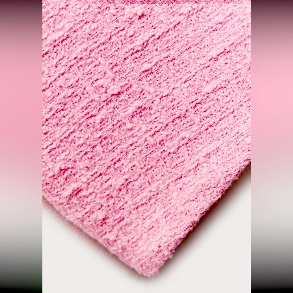 Zara SHORT STRUCTURED DRESS ZW COLLECTION ,pink , textured, - Picture 12 of 14